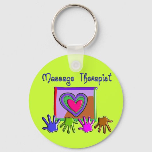 Massagetherapeut Funky Kunstzinnig Ontwerp Cadeaus Sleutelhanger (Voorkant)