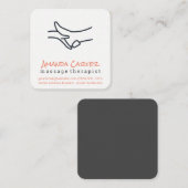 Massagetherapeut | Fysiotherapeut Vierkante Visitekaartje (Voorkant / Achterkant)