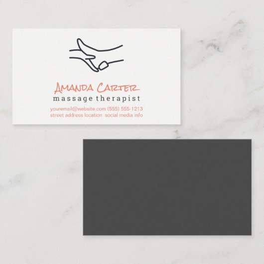 Massagetherapeut | Fysiotherapeut Visitekaartje (Voorkant / Achterkant)