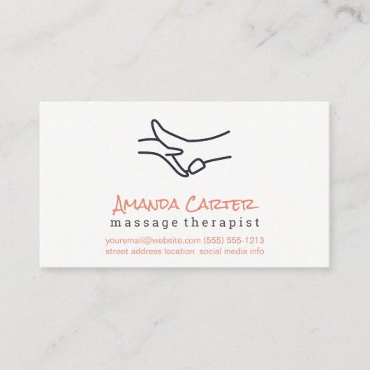 Massagetherapeut | Fysiotherapeut Visitekaartje (Voorkant)