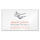 Massagetherapeut | Fysiotherapeut Zakelijke Kaarte Magnetisch Visitekaartje (Voorkant)