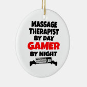 Massagetherapeut Gamer Keramisch Ornament (Rechts)