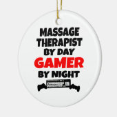 Massagetherapeut Gamer Keramisch Ornament (Links)