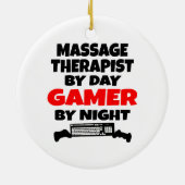 Massagetherapeut Gamer Keramisch Ornament (Achterkant)