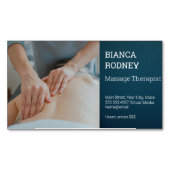Massagetherapeut | Gezondheid en welzijn Magnetisch Visitekaartje (Voorkant)