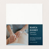 Massagetherapeut | Gezondheid en welzijn Visitekaartje (Buitenkant ongevouwen)