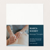 Massagetherapeut | Gezondheid en Welzijn Visitekaartje (Buitenkant ongevouwen)