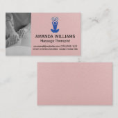 Massagetherapeut | Gezondheid Fitness Yoga Logo Visitekaartje (Voorkant / Achterkant)