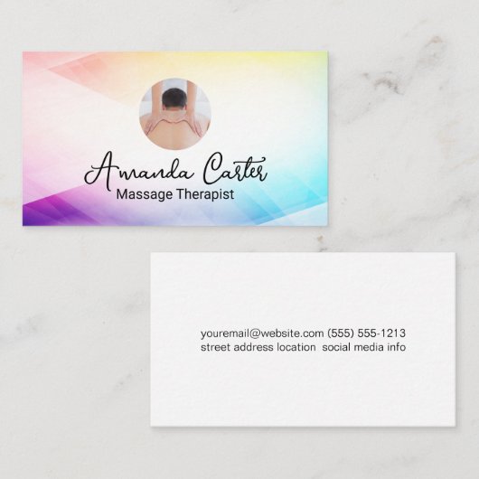 Massagetherapeut | Gezondheid Visitekaartje (Voorkant / Achterkant)