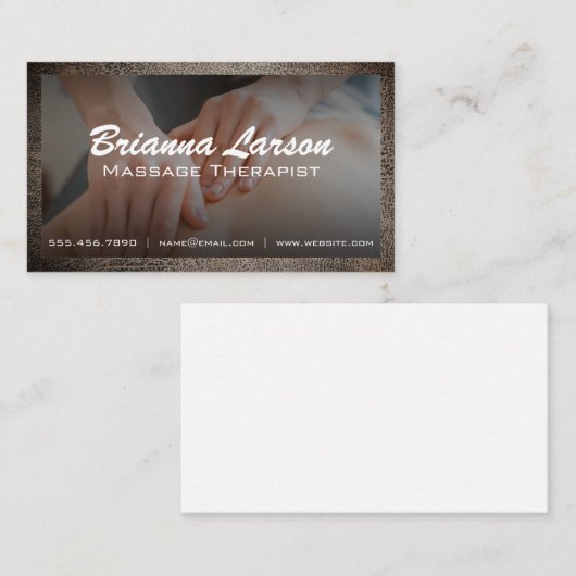Massagetherapeut | Gezondheid Welzijn Visitekaartje (Voorkant / Achterkant)