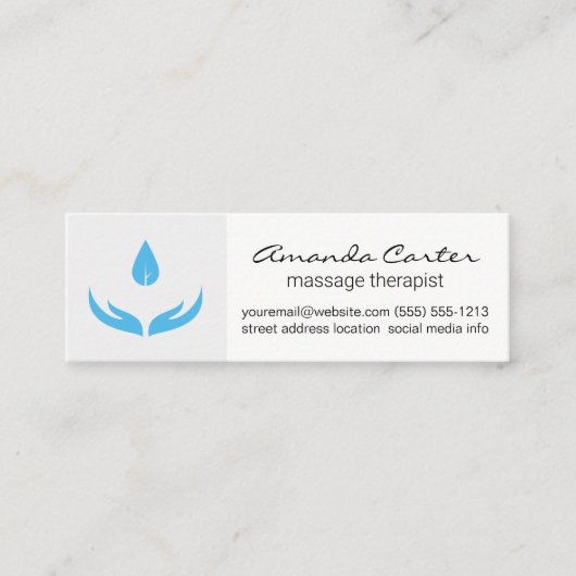 Massagetherapeut | Gezondheidszorg Mini Visitekaartje (Voorkant)