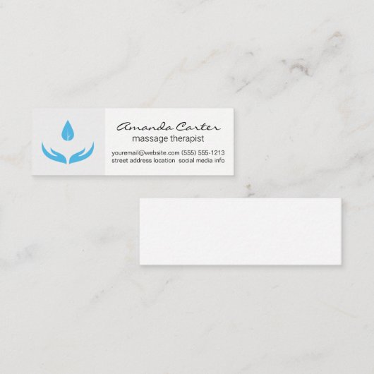 Massagetherapeut | Gezondheidszorg Mini Visitekaartje (Voorkant / Achterkant)