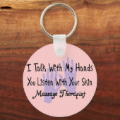 Massagetherapeut Gifts-Hands Design Sleutelhanger (Voorkant)