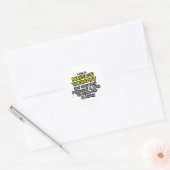 Massagetherapeut grap .. Drink voor een Living Ronde Sticker (Envelop)