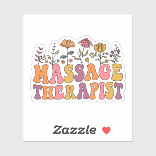 Massagetherapeut Groovy Massagetherapie Masseuse Sticker (Vel)