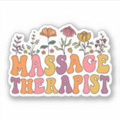 Massagetherapeut Groovy Massagetherapie Masseuse Sticker (Voorkant)
