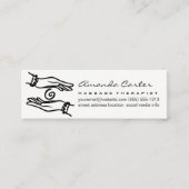 massagetherapeut | Helende handen Mini Visitekaartje (Voorkant)