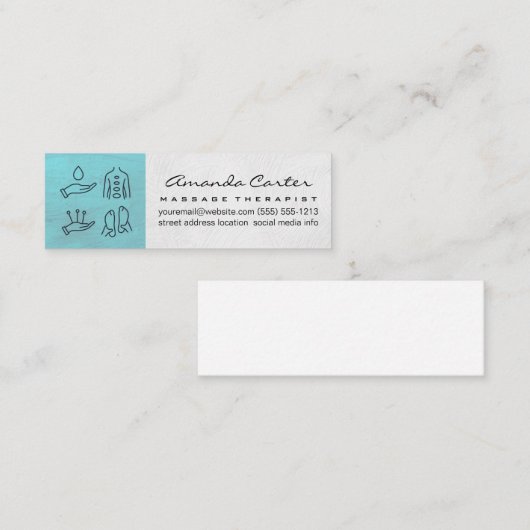 massagetherapeut | Holistische acupunctuur Mini Visitekaartje (Voorkant / Achterkant)
