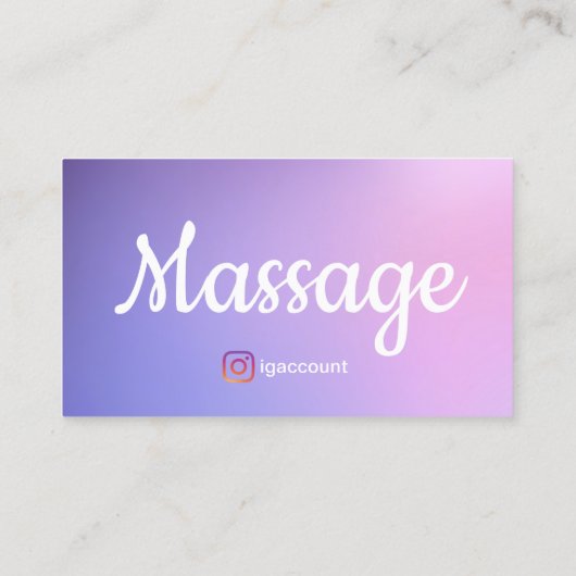 Massagetherapeut Holistische Wellness QR-code Visitekaartje (Achterkant)