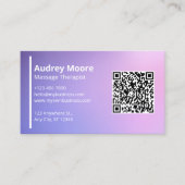 Massagetherapeut Holistische Wellness QR-code Visitekaartje (Voorkant)