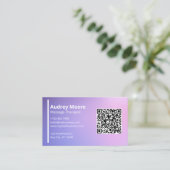 Massagetherapeut Holistische Welzijn QR-code Visitekaartje (Staand voorkant)
