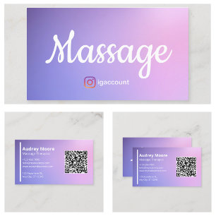 Massagetherapeut Holistische Welzijn QR-code Visitekaartje