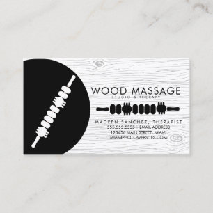 Massagetherapeut Hout Therapie Gereedschap Visitekaartje