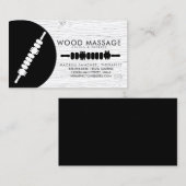 Massagetherapeut Hout Therapie Gereedschap Visitekaartje (Voorkant / Achterkant)
