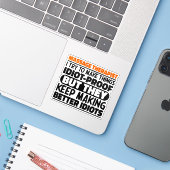 Massagetherapeut Ik probeer dingen grappig te make Sticker (Laptop met iPhone)
