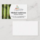 Massagetherapeut in sessie visitekaartje (Voorkant / Achterkant)
