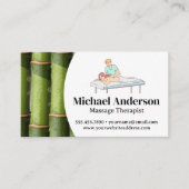 Massagetherapeut in sessie visitekaartje (Voorkant)