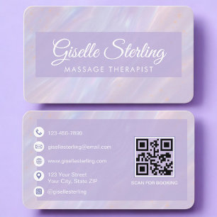 Massagetherapeut Iridescente QR-code Professioneel Visitekaartje