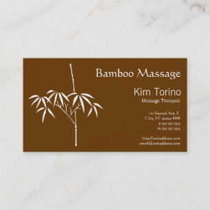 Massagetherapeut Japans Bamboe Visitekaartje