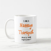 massagetherapeut koffiemok (Links)