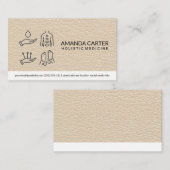 Massagetherapeut | Leer | Holistische Geneeskunde Visitekaartje (Voorkant / Achterkant)