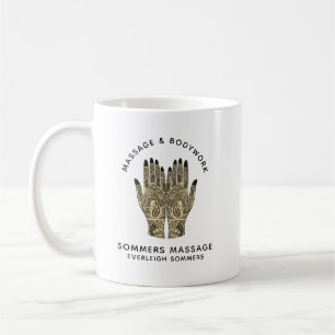 Massagetherapeut Lichaamswerk Mehndi Henna Handen Koffiemok