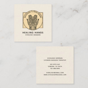 Massagetherapeut Lichaamswerk Mehndi Henna Vierkan Vierkante Visitekaartje