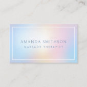 Massagetherapeut lichte zachte gradiënt QR-code Visitekaartje (Voorkant)