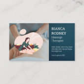 Massagetherapeut Logo | Gezondheid en welzijn Visitekaartje (Voorkant)