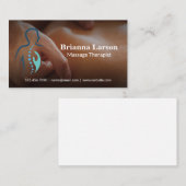 Massagetherapeut Logo | Schouderwrijving Visitekaartje (Voorkant / Achterkant)