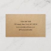 Massagetherapeut Lotus Flower Kraft Visitekaartje (Achterkant)