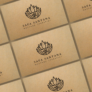 Massagetherapeut Lotus Flower Kraft Visitekaartje