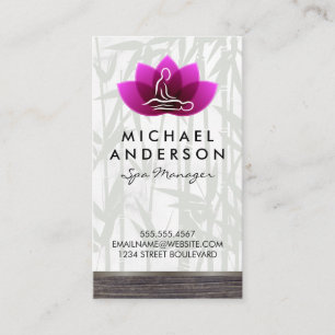 massagetherapeut   Lotus Flower Spa Visitekaartje