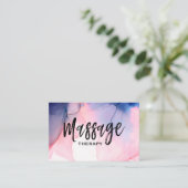 ** Massagetherapeut * Massage Therapie Waterverf * Visitekaartje (Staand voorkant)