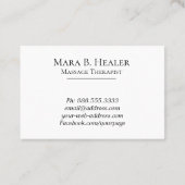 ** Massagetherapeut * Massage Therapie Waterverf * Visitekaartje (Achterkant)