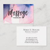 ** Massagetherapeut * Massage Therapie Waterverf * Visitekaartje (Voorkant / Achterkant)