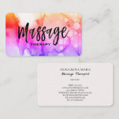 *~* Massagetherapeut Massage Therapie Waterverf Visitekaartje (Voorkant / Achterkant)