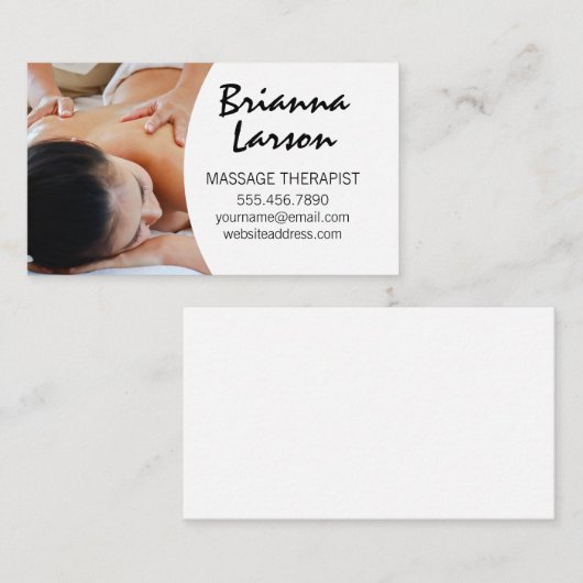 massagetherapeut | Massagesessie Visitekaartje (Voorkant / Achterkant)