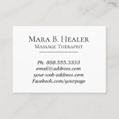 ** Massagetherapeut Massagetherapie Waterverf Visitekaartje (Achterkant)