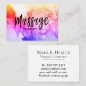** Massagetherapeut Massagetherapie Waterverf Visitekaartje (Voorkant / Achterkant)